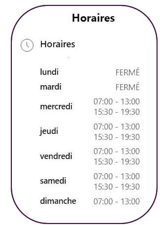 horaires